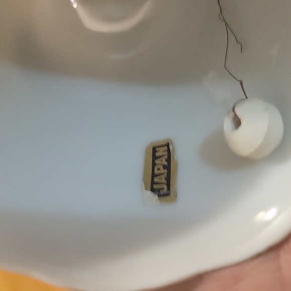 Vintage  5.24" 25th Anniversary Dinner Bell  White Porcelain & Silver Japan - Picture 7 of 7